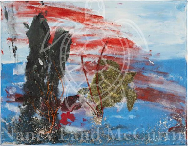 Morning Swim art by Nancy McCurtin | Blind Artist & Author | Blind Brush & Pen